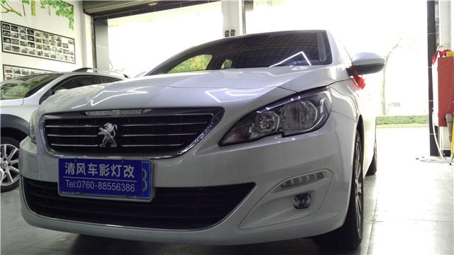 標(biāo)致408車燈升級(jí)Q5雙氙透鏡 氙氣大燈升級(jí)——清風(fēng)車影燈改