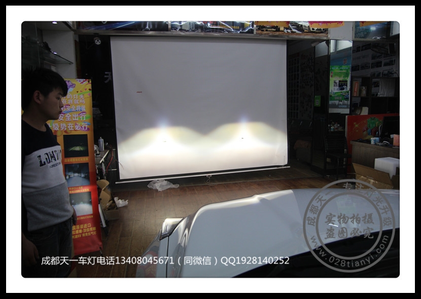 成都凱迪拉克ATS改裝高配LED日行燈海拉雙光透鏡歐司朗CBI氙氣燈