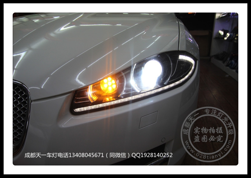 成都捷豹XF改燈車燈改裝海拉5雙光透鏡歐司朗CBH氙氣燈