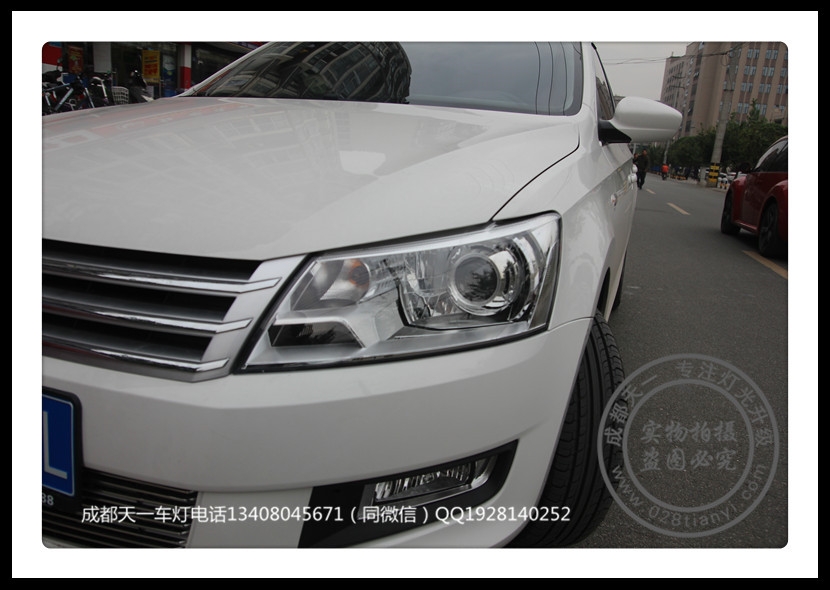 成都桑塔納改裝車燈升級(jí)氙氣燈海拉雙光透鏡