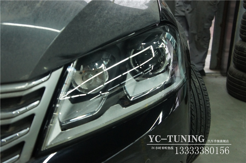 【永誠(chéng)汽車(chē)】石家莊邁騰改燈，Q5雙光透鏡+飛利浦4200K氙燈+高配原廠(chǎng)日行燈