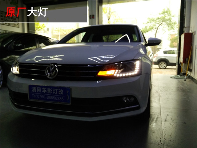 15款速騰升級原廠高配大燈——中山清風車影燈改