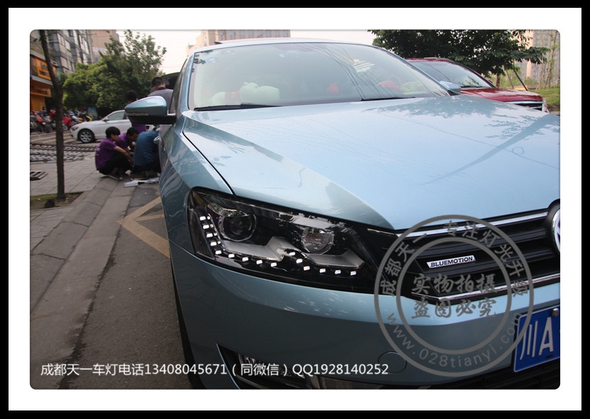 成都大眾帕薩特車燈改裝2.0至尊大燈LED日行燈總成氙氣燈
