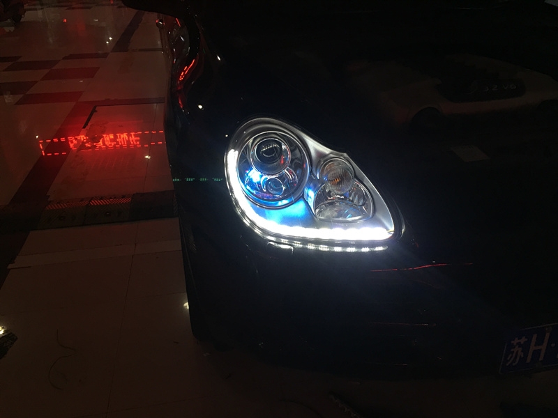 上海保時捷卡宴升級車燈 改Q5/海拉5透鏡 氙氣燈 專業(yè)改燈