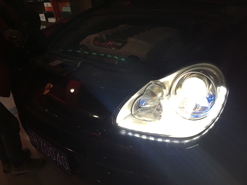 上海保時捷卡宴升級車燈 改Q5/海拉5透鏡 氙氣燈 專業(yè)改燈