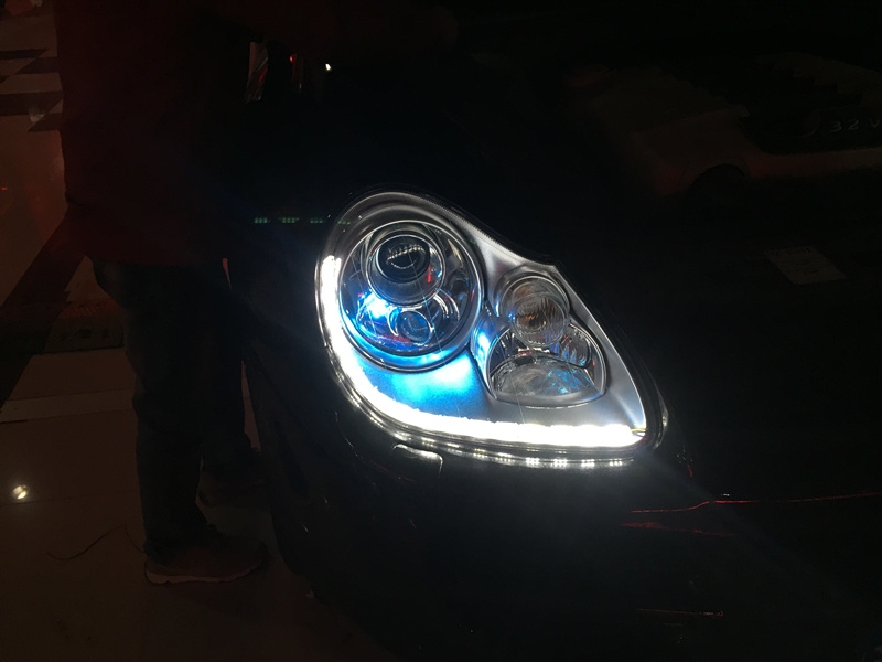 上海保時捷卡宴升級車燈 改Q5/海拉5透鏡 氙氣燈 專業(yè)改燈