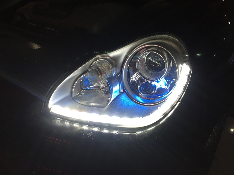 上海保時捷卡宴升級車燈 改Q5/海拉5透鏡 氙氣燈 專業(yè)改燈