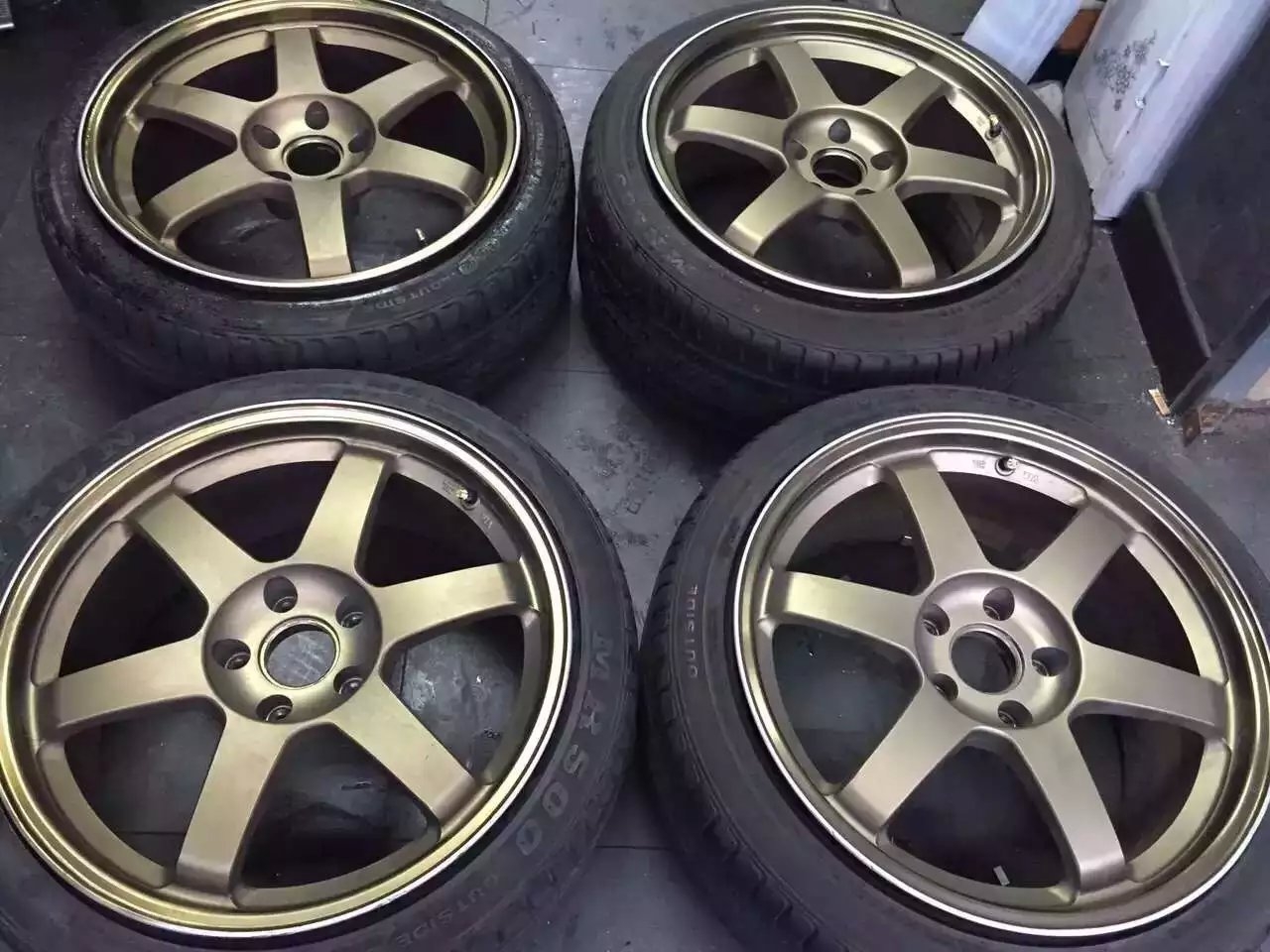 古銅色 TE37 ，裝車完工 ！