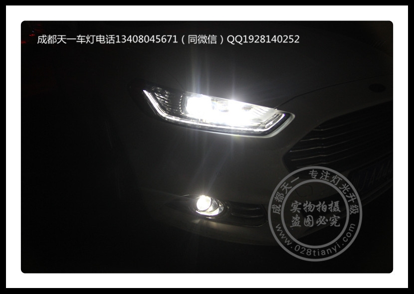 成都新蒙迪歐2.0運(yùn)動(dòng)高配LED大燈霧燈改裝雙光透鏡氙氣燈
