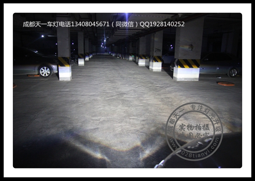 成都新蒙迪歐2.0運(yùn)動(dòng)高配LED大燈霧燈改裝雙光透鏡氙氣燈