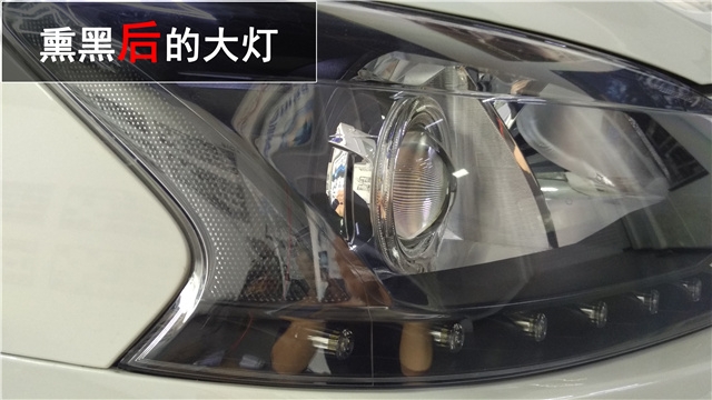 日產新軒逸車燈升級 Q5雙氙透鏡改裝 光導天使眼改裝 大燈內飾熏黑——清風車影燈改