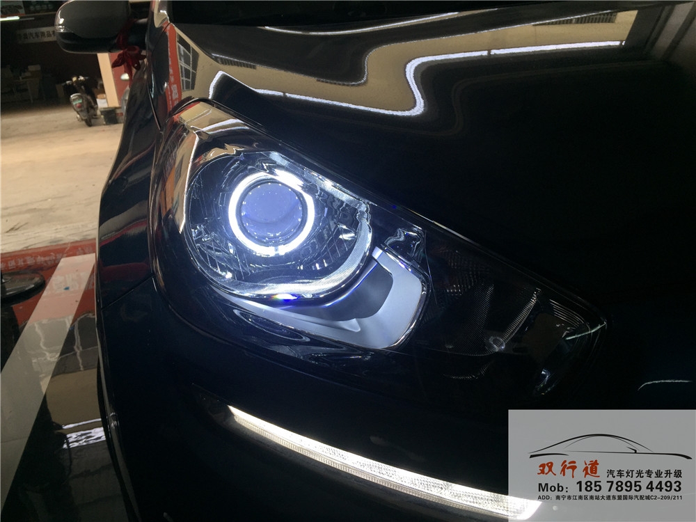 《起亞KX3》車燈改裝，改裝定制海拉5雙光透鏡，邁斯快啟高亮安定器