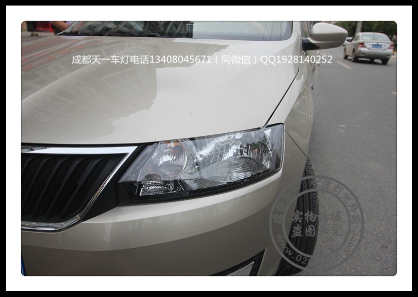 成都斯柯達(dá)昕銳改裝LED日行燈惡魔眼Q5雙光透鏡氙氣燈