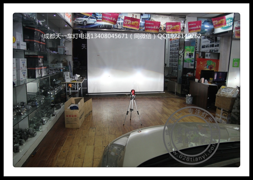 成都斯柯達(dá)昕銳改裝LED日行燈惡魔眼Q5雙光透鏡氙氣燈