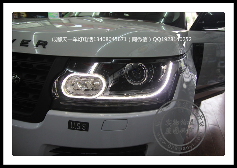 成都攬勝行政版車燈改裝透鏡中規(guī)版LED大燈總成LED日行燈