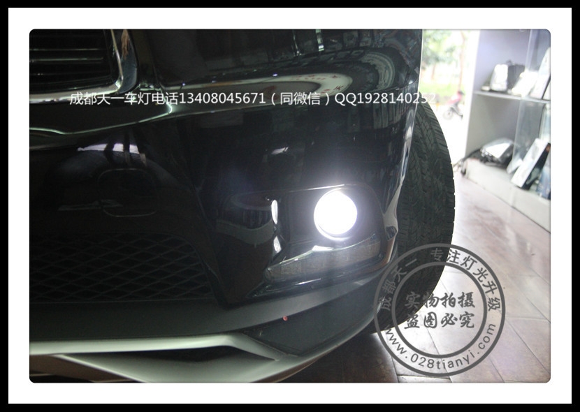成都新漢蘭達(dá)車燈改裝雙光透鏡霧燈升級(jí)氙氣燈雙光透鏡