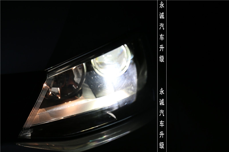 【永誠汽車】石家莊速騰改燈，歐標(biāo)Q5透鏡+飛利浦4200K氙燈+飛利浦安定器