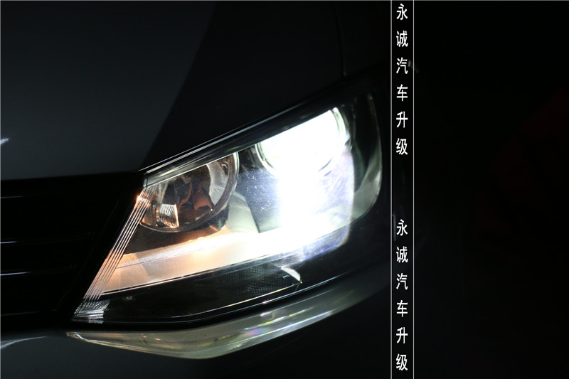 【永誠汽車】石家莊速騰改燈，歐標(biāo)Q5透鏡+飛利浦4200K氙燈+飛利浦安定器