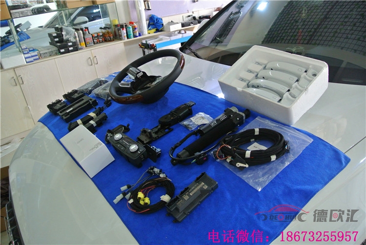 湖南長(zhǎng)沙奧迪A6L電吸門、無鑰匙進(jìn)入、電動(dòng)尾門、施耐德真皮座椅、桃木方向盤等等