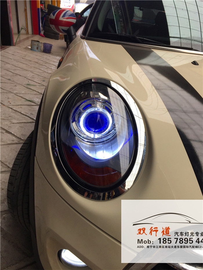 《MINI》雙行道車燈改裝，升級飛利浦套餐，效果顯著