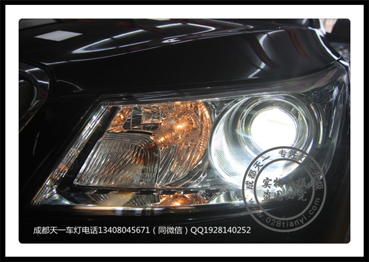 成都君越車燈改裝Q5雙光透鏡歐司朗氙氣燈完美保留原廠AFS隨動