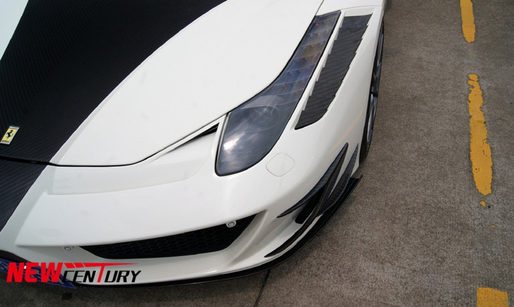 法拉利458改装mansory大包围 Ferrari458碳纤维前杠 风刀口 前唇