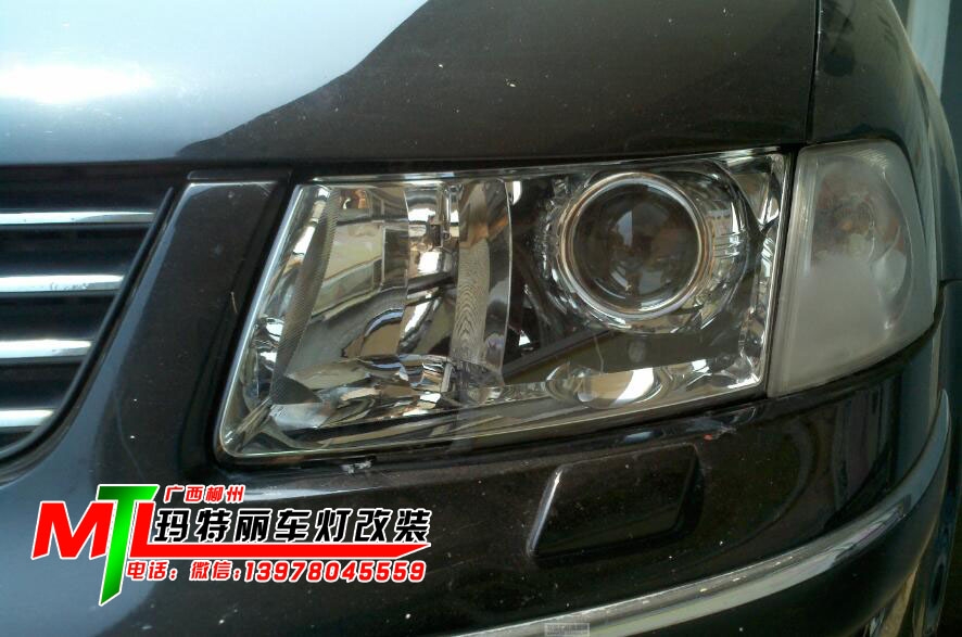 大眾帕薩特升級(jí)Q5雙光透鏡-瑪特麗車(chē)燈改裝店分享