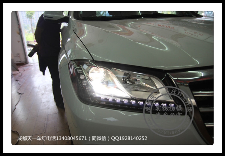 成都長(zhǎng)城H2車燈升級(jí)升級(jí)Q5透鏡歐司朗氙氣燈歐司朗安定器日行燈成都天一車燈
