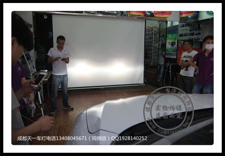 成都長(zhǎng)城H2車燈升級(jí)升級(jí)Q5透鏡歐司朗氙氣燈歐司朗安定器日行燈成都天一車燈