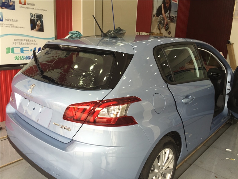 標(biāo)致308S全車玻璃隔熱膜3M晶銳70+龍膜LATI15四季貼膜南湖店出品