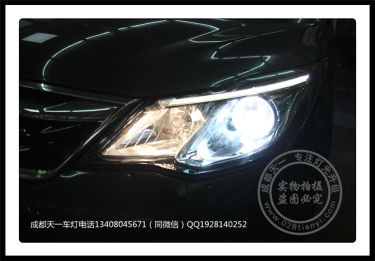 成都?xì)W尚改裝Q5透鏡歐司朗氙氣燈LED天使眼惡魔眼