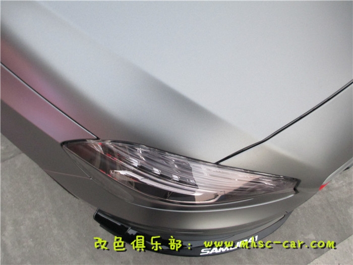 奔馳A45AMG全車改色貼膜施工德國(guó)PWF電光金屬灰