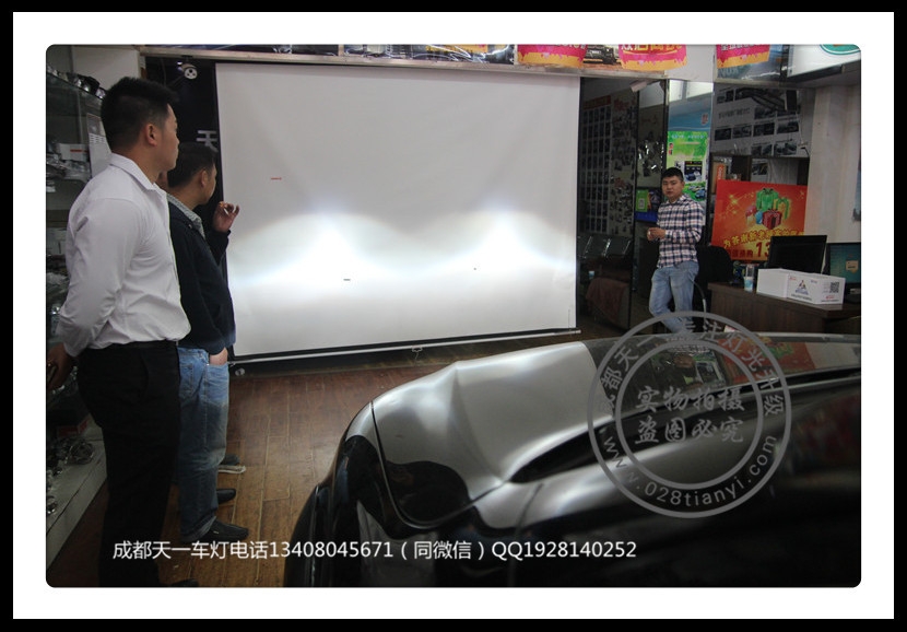 成都奧迪Q7車燈改裝海拉5透鏡CNB增亮氙氣燈