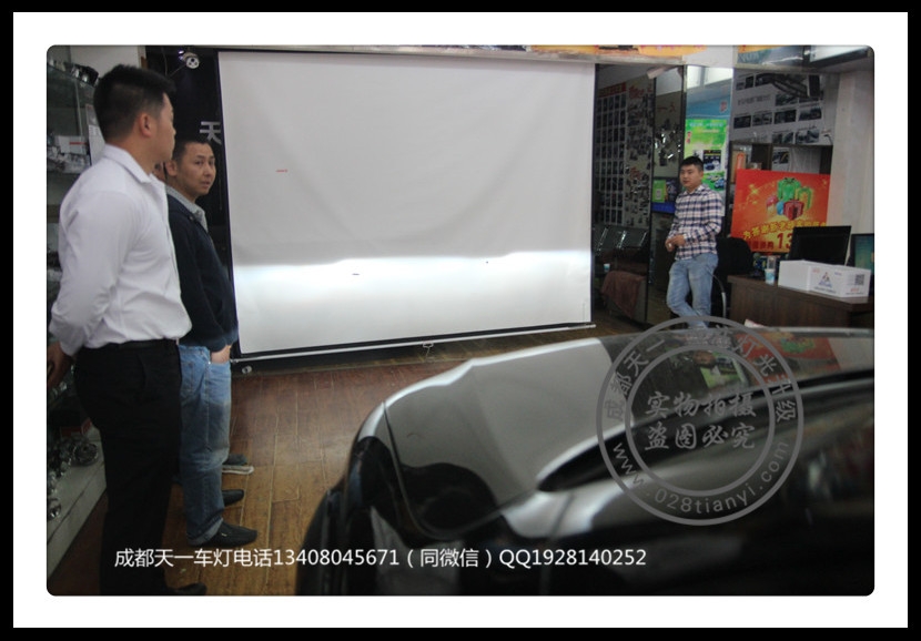 成都奧迪Q7車燈改裝海拉5透鏡CNB增亮氙氣燈