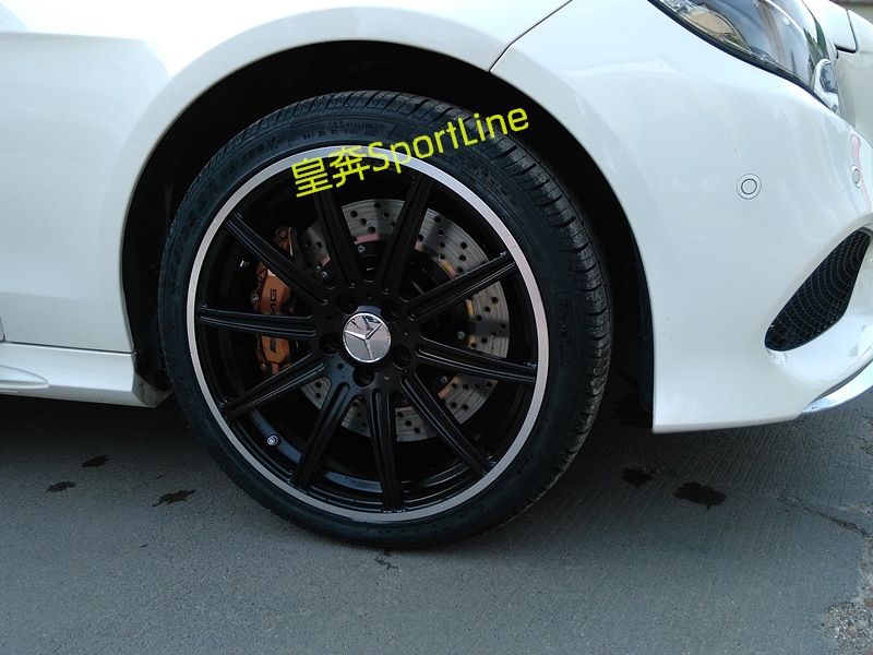 奔馳E260L升級19寸AMG輪轂剎車