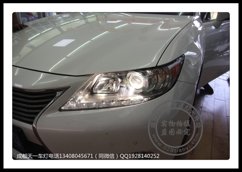 成都ES250車燈改裝海拉透鏡歐司朗氙氣燈\成都雷克薩斯ES改裝透鏡