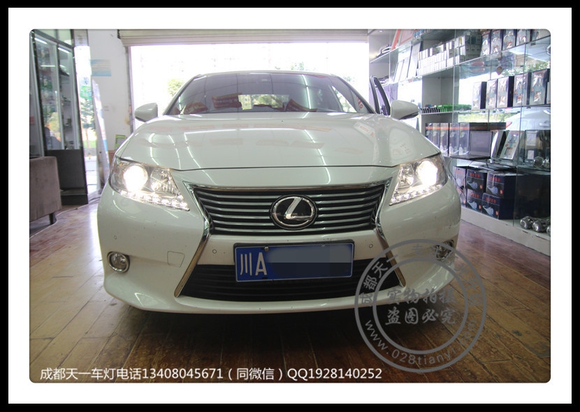成都ES250車燈改裝海拉透鏡歐司朗氙氣燈\成都雷克薩斯ES改裝透鏡