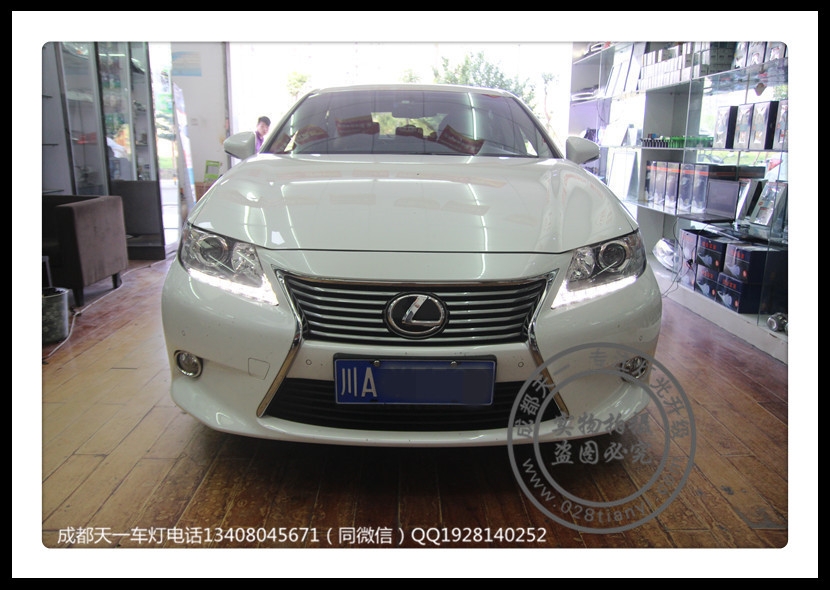 成都ES250車燈改裝海拉透鏡歐司朗氙氣燈\成都雷克薩斯ES改裝透鏡