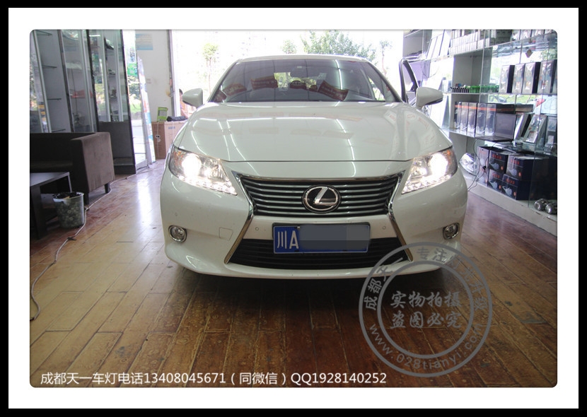 成都ES250車燈改裝海拉透鏡歐司朗氙氣燈\成都雷克薩斯ES改裝透鏡