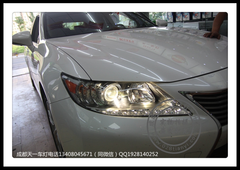 成都ES250車燈改裝海拉透鏡歐司朗氙氣燈\成都雷克薩斯ES改裝透鏡