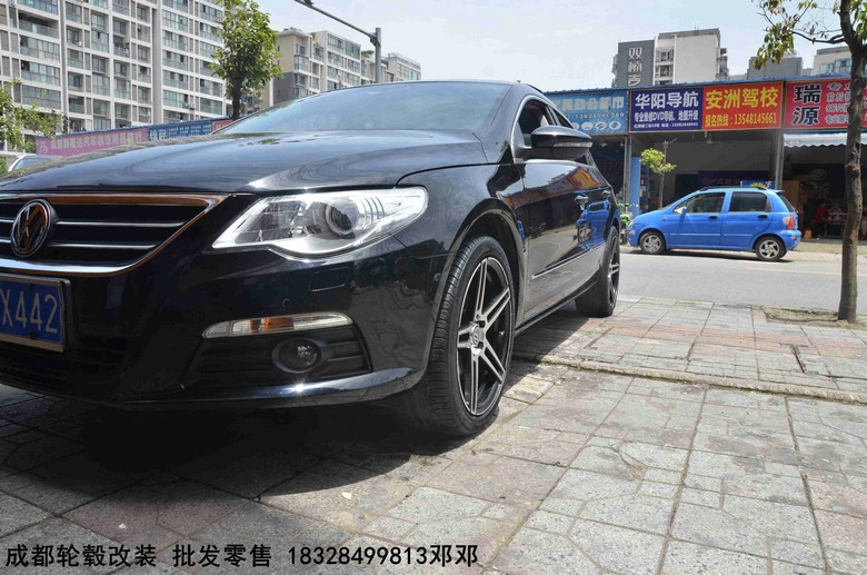 成都極速輪轂旗艦店  大眾CC 改裝升級(jí)18寸輪轂Dx300 輕量化旋壓輪轂案例