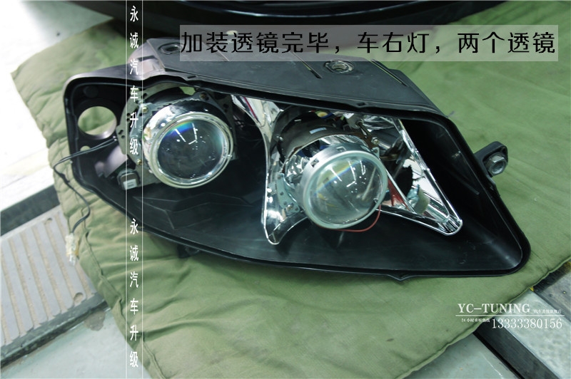 【永誠(chéng)汽車(chē)】石家莊老款邁騰改燈，Q5小糸透鏡+歐司朗4300K氙燈+日行燈