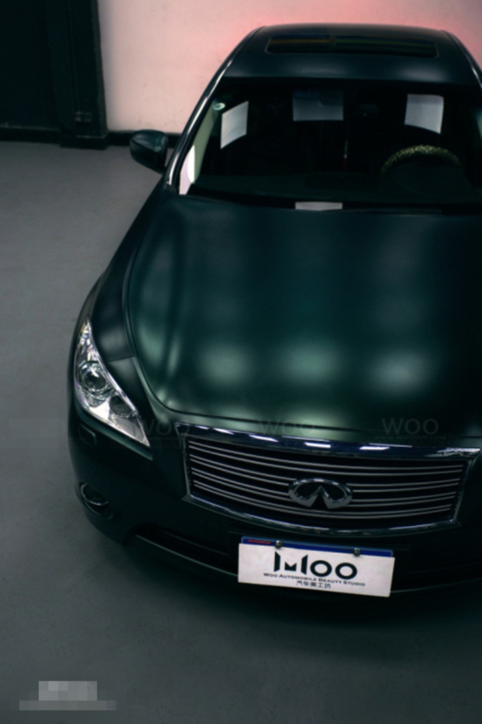 英菲尼迪Q70車身改色貼膜電光金屬寶石綠