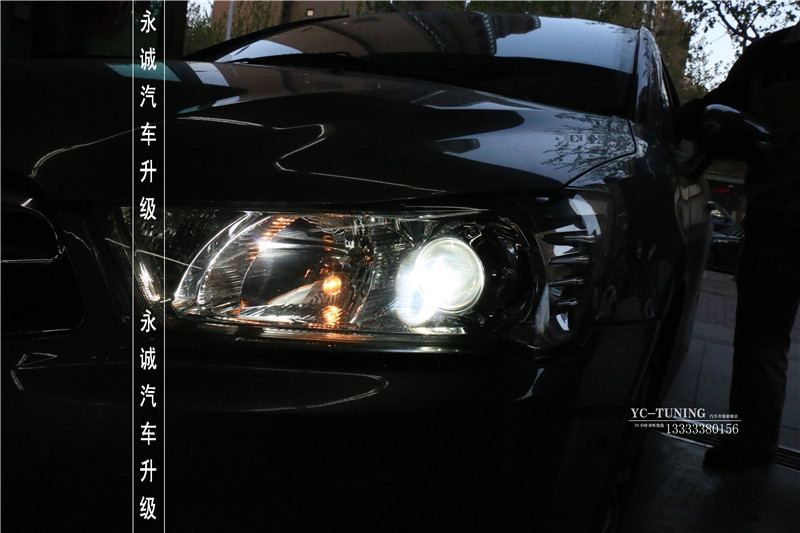 【永誠汽車】石家莊愛麗舍改燈，Q5雙光透鏡+雪萊特4300K氙氣燈