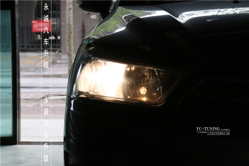 【永誠汽車】石家莊愛麗舍改燈，Q5雙光透鏡+雪萊特4300K氙氣燈