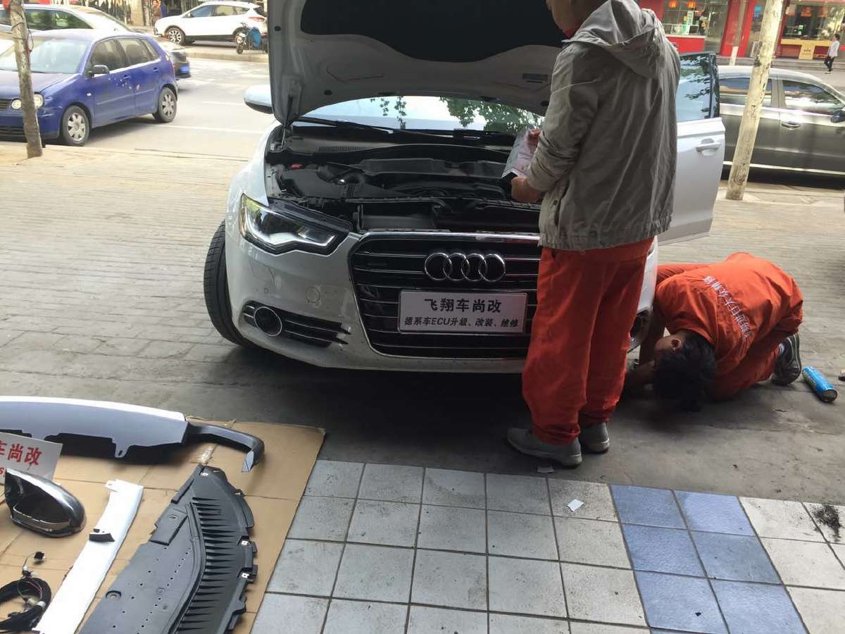 《河南飛翔車尚改》南陽車友奧迪A6預約進店硬件改裝