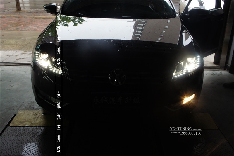 【永誠汽車】石家莊大眾帕薩特原廠LED氙氣大燈總成無損改裝