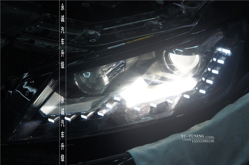 【永誠汽車】石家莊大眾帕薩特原廠LED氙氣大燈總成無損改裝