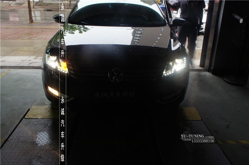 【永誠汽車】石家莊大眾帕薩特原廠LED氙氣大燈總成無損改裝