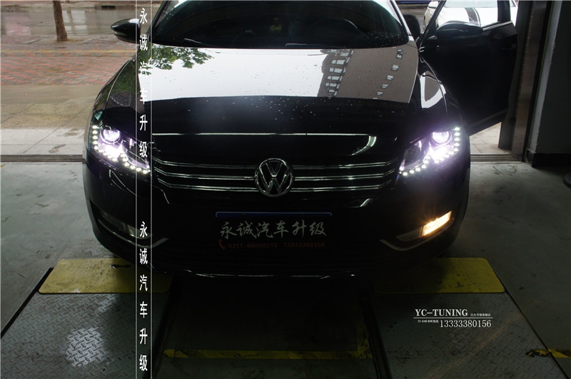 【永誠汽車】石家莊大眾帕薩特原廠LED氙氣大燈總成無損改裝